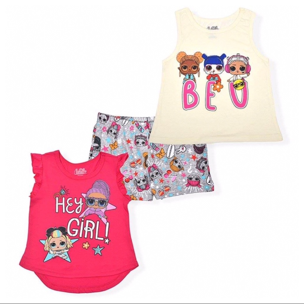 Lol surprise cute 3pc Shorts Set